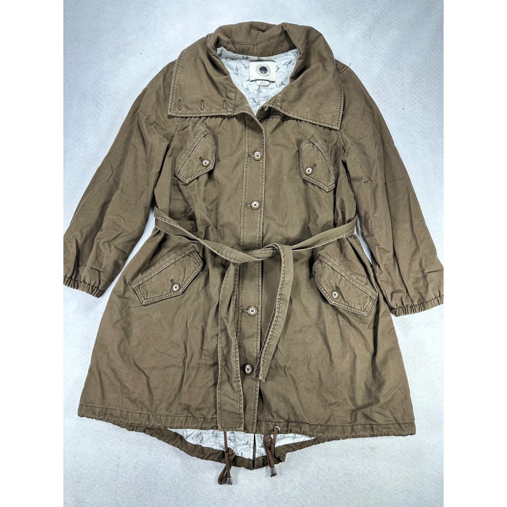 Daughters of the Liberation Brown Cotton Utility Jacket Origami Lining Large L